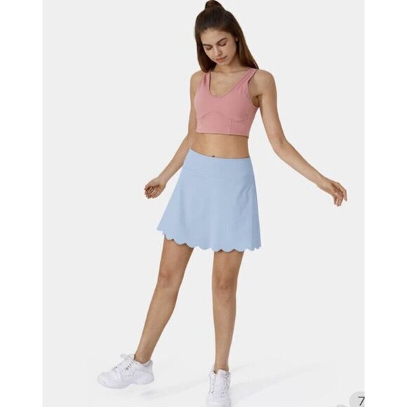 Halara Cloudful Air Fabric High Waist 2-1 Side Pocket Cool Touch Tennis Skirt (M - Picture 2 of 10